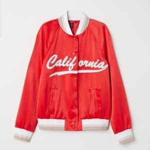 California ❤ Red Bomber Jacket